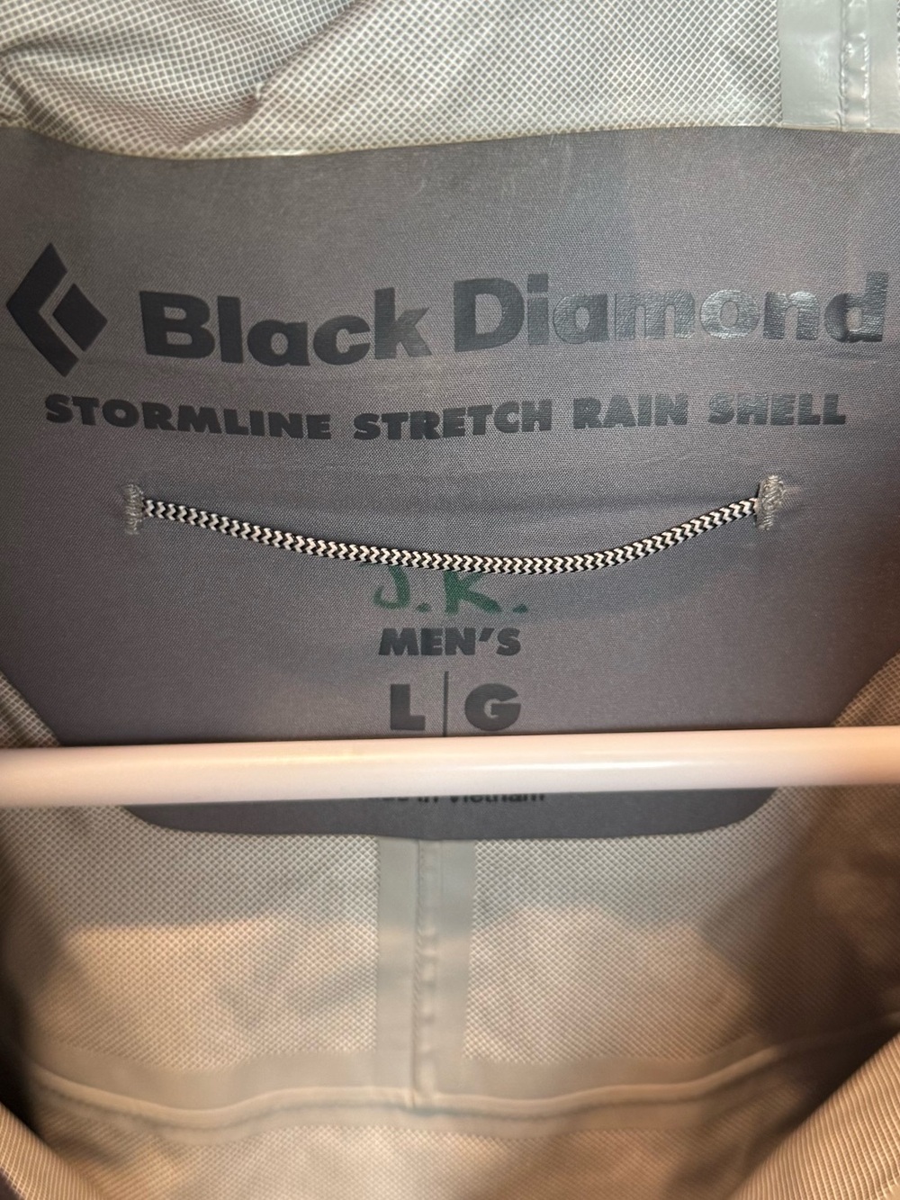 Black Diamond Men's Stormline Stretch Rainshell Gray Jacket Waterproof Large - Picture 3 of 4